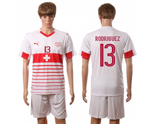 Switzerland #13 Rodriguez Away Soccer Country Jersey - Click Image to Close